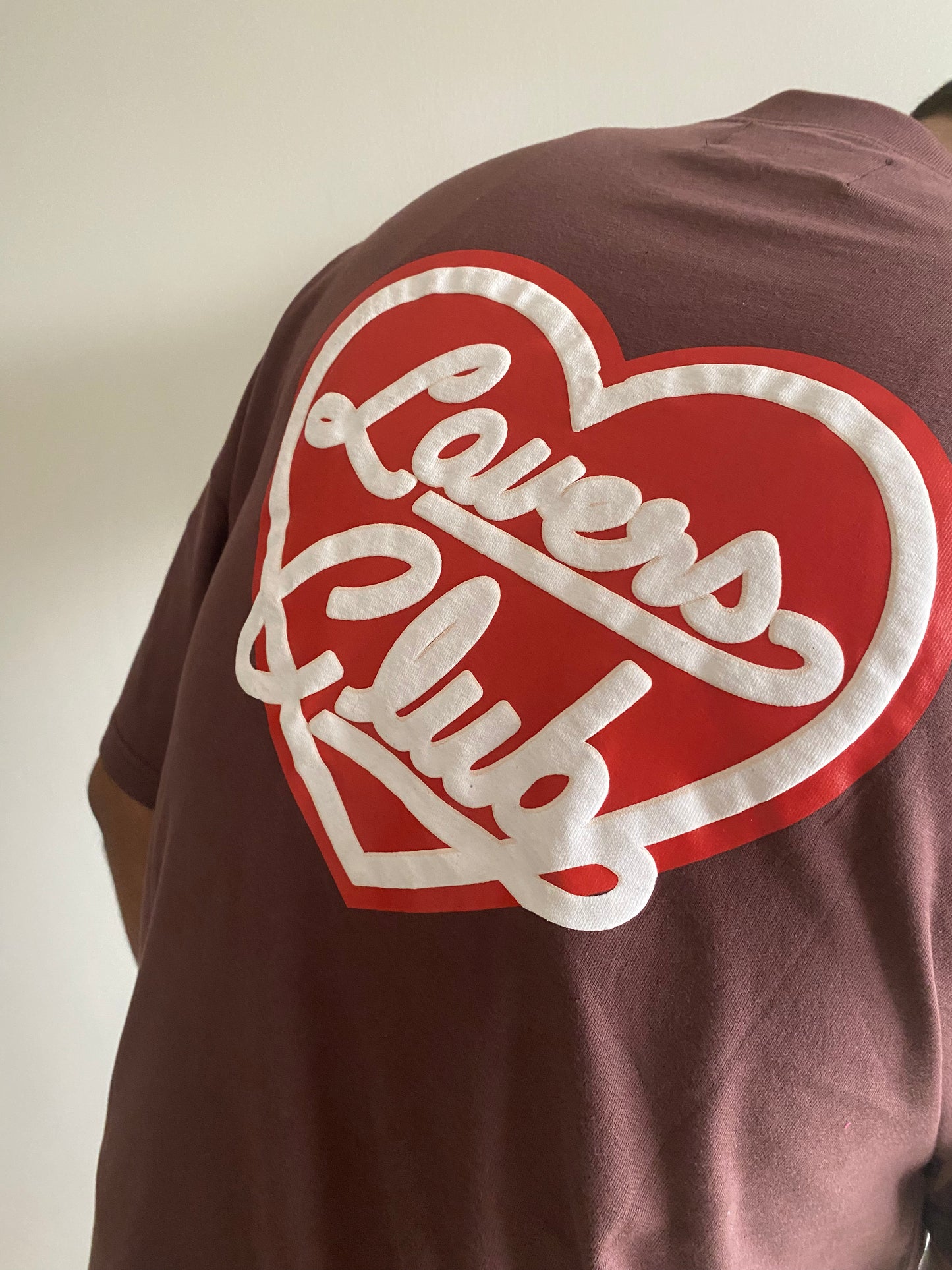 'LOVERS CLUB' BROWN T-SHIRT