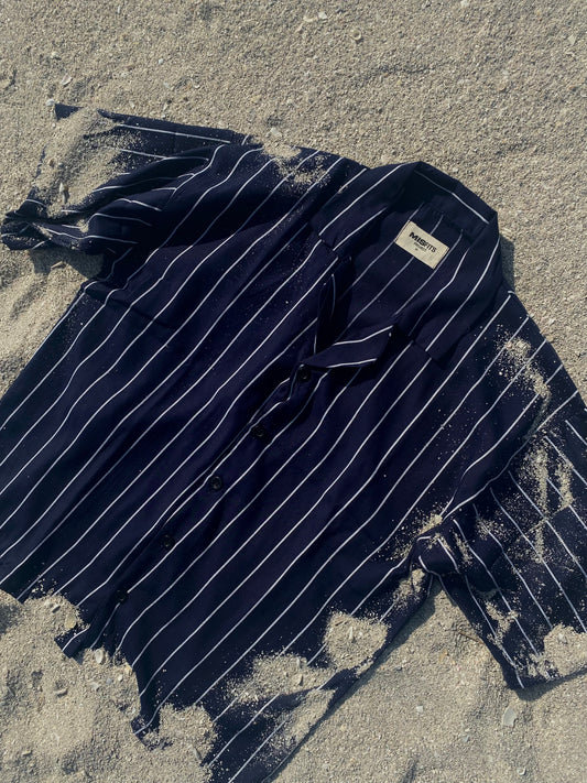 NAVY STRIPE RESORT SHIRT