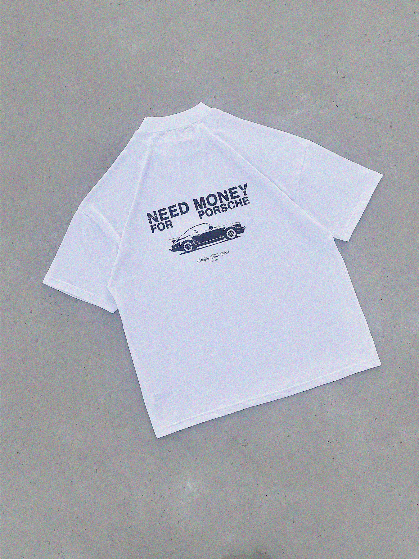 'MONEY FOR PORSCHE' WHITE T-SHIRT