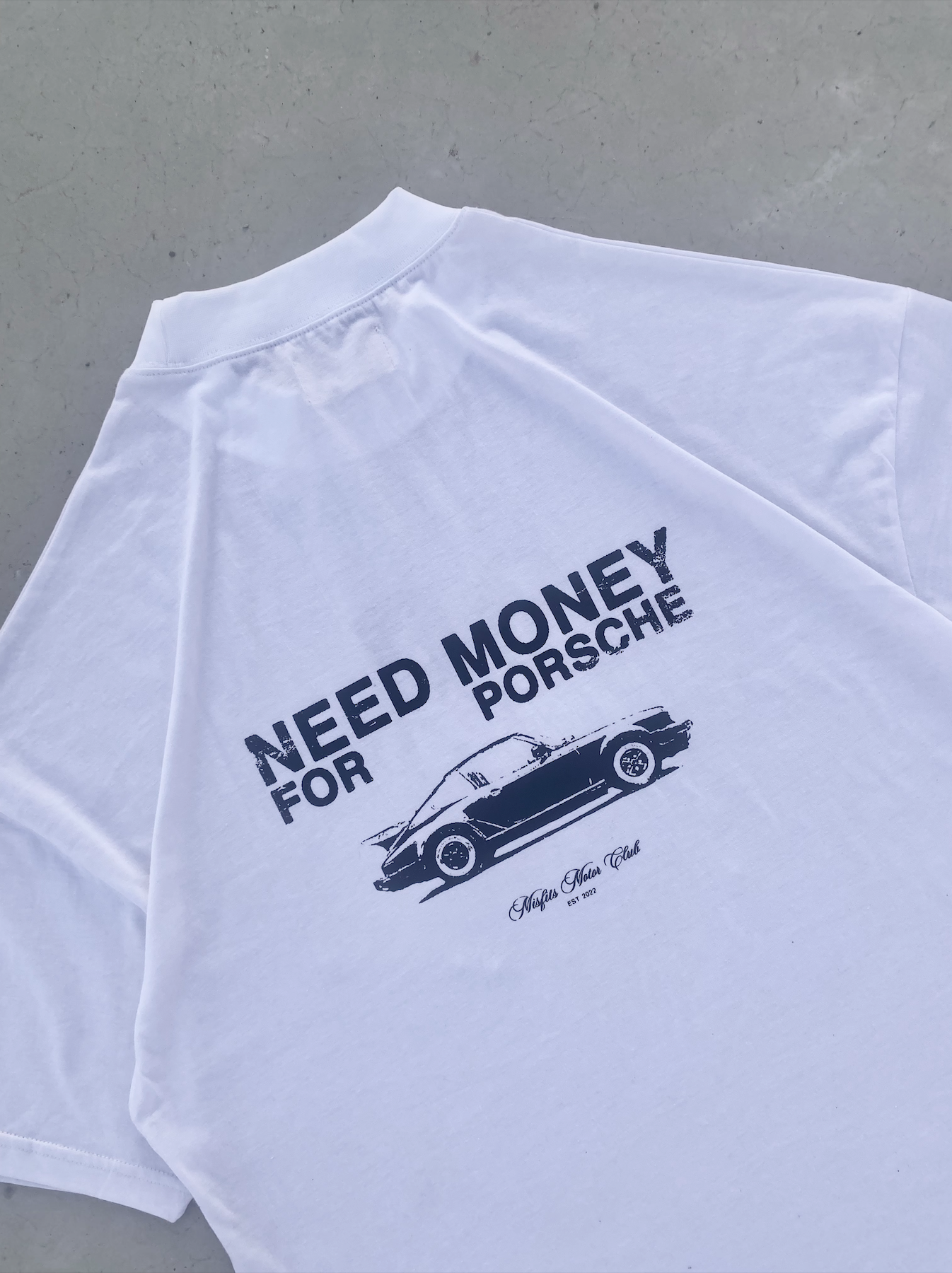 'MONEY FOR PORSCHE' WHITE T-SHIRT